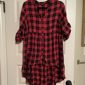 Torrid size 1 hi lo flannel shirt